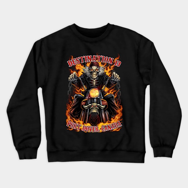 Skeleton Rider Crewneck Sweatshirt by FlylandDesigns